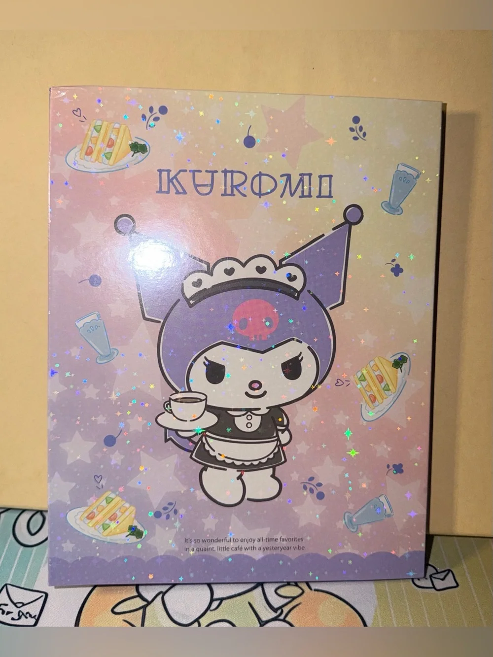 💜Sanrio Kuromi Holographic Tea Time Trading Cards Binder/Notebook